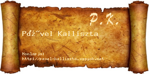 Pável Kalliszta névjegykártya